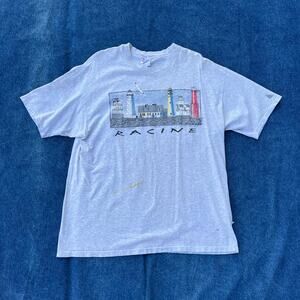 90s Hanes Racine Wisconsin graphic tee